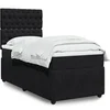Image de Sommier à lattes de lit avec matelas Noir 90x200 cm Velours 3294546