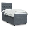 Image de Sommier à lattes de lit et matelas Gris foncé 90x200 cm Velours 3294551