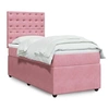 Image de Sommier à lattes de lit avec matelas Rose 90x200 cm Velours 3294555