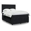 Image de Sommier à lattes de lit avec matelas Noir 140x190 cm Velours 3294630