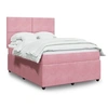 Image de Boxspring met matras fluweel roze 140x190 cm3294633