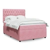 Image de Boxspring met matras fluweel roze 140x190 cm3294645