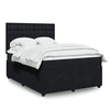 Image de Sommier à lattes de lit avec matelas Noir 140x190 cm Velours 3294648