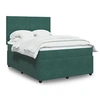 Image de Boxspring met matras fluweel donkergroen 140x200 cm3294655
