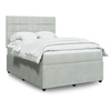 Image de Sommier à lattes de lit et matelas Gris clair 140x200cm Velours 3294658