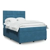 Image de Boxspring met matras fluweel blauw 140x200 cm3294662