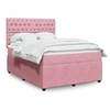 Image de Sommier à lattes de lit avec matelas Rose 160x200 cm Velours, lit, lit à plate-forme, lit à panneaux, meuble de 3294693
