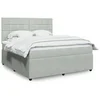 Image de Sommier à lattes de lit et matelas Gris clair 180x200cm Velours 3294706
