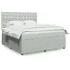 Image de Sommier à lattes de lit et matelas Gris clair 180x200cm Velours 3294718