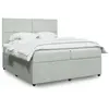 Image de Sommier à lattes de lit et matelas Gris clair 200x200cm Velours 3294724