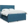 Image de Boxspring met matras fluweel blauw 200x200 cm3294734