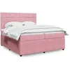 Image de Sommier à lattes de lit avec matelas Rose 200x200 cm Velours 3294735