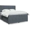 Image de Sommier à lattes de lit et matelas Gris foncé 200x200cm Velours 3294743