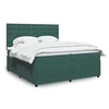 Image de Sommier à lattes de lit et matelas Vert foncé 200x200cm Velours 3294745