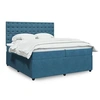 Image de Boxspring met matras fluweel blauw 200x200 cm3294746