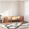 Image de Cadre de lit pour enfants brun cire 80x200cm bois de pin massif, lit pour enfant, lit simple pour enfant, lit en bois 846863