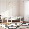 Image de Cadre de lit pour enfants blanc 90x200 cm bois de pin massif, lit pour enfant, lit simple pour enfant, lit en bois 846865