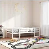 Image de Cadre de lit pour enfants blanc 90x190 cm bois de pin massif, lit pour enfant, lit simple pour enfant, lit en bois 846868