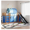 Image de Stapelbed met glijbaan en gordijnen blauw 90x200 cm3284141
