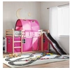 Image de Lit superposé sans matelas avec toboggan et rideaux 90x190 cm 3284154
