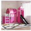 Image de Lit superposé sans matelas avec toboggan et rideaux 90x190 cm 3284184