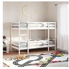 Image de Lit superposé Blanc 90x190 cm Bois de pin massif, lit mezzanine, cadre de lit superposé, lit superposé en bois 3284222
