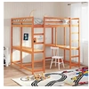 Image de Hoogslaper met bureau en ladder grenenhout wasbruin 160x200 cm3284235