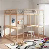 Image de Lit superposé et bureau et échelle 140x200cm bois de pin massif, lit intermédiaire, lit mezzanine avec échelle, lit 3284236