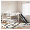 Image de Lit superposé avec toboggan/échelle blanc 90x200 cm pin massif, lit mezzanine, lit superposé pour enfants, lit 3284243