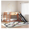 Image de Lit superposé avec toboggan et échelle marron cire 75x190cm pin, lit mezzanine, lit superposé pour enfants, lit 3284250