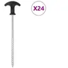 Image de Piquets de tente 24 pcs 20 cm Ø7 mm acier galvanisé