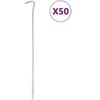 Image de Piquets de tente 50 pcs 30 cm Ø7 mm acier galvanisé