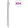 Image de Piquets de tente 24pcs en forme de V 25cm Ø20mm acier galvanisé