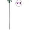 Image de Piquets de tente 12 pcs 25 cm 7 mm acier galvanisé et PP