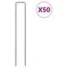 Image de Piquets de sol en forme de U 50 pcs 20x4 cm acier galvanisé
