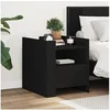 Image de Table de chevet noir 45x50x50 cm bois d'ingï¿½nierie, meuble de chevet, table d'appoint, armoire de lit, armoire de 848277
