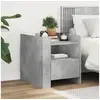 Image de Table de chevet gris béton 45x50x50 cm bois d'ingénierie, meuble de chevet, table d'appoint, armoire de lit, armoire 848279