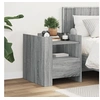 Image de Table de chevet sonoma gris 45x50x50 cm bois d ingénierie