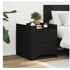 Image de Table de chevet noir 45x50x50 cm bois d'ingénierie, meuble de chevet, table d'appoint, armoire de lit, armoire de 848284