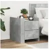Image de Table de chevet gris béton 45x50x50 cm bois d'ingénierie, meuble de chevet, table d'appoint, armoire de lit, armoire 848286