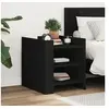 Image de Table de chevet noir 45x50x50 cm bois d'ingénierie, meuble de chevet, table d'appoint, armoire de lit, armoire de 848291