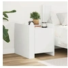 Image de Table de chevet blanc 45x50x50 cm bois d'ingénierie, meuble de chevet, table d'appoint, armoire de lit, armoire de 848297
