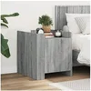 Image de Table de chevet sonoma gris 45x50x50 cm bois d ingï¿½nierie
