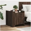 Image de Table de chevet chêne marron 45x50x50 cm bois d'ingénierie