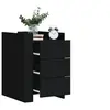 Image de Table de chevet noir 45x50x65 cm bois d'ingénierie, meuble de chevet, table d'appoint, armoire de lit, armoire de 848305