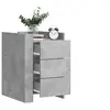 Image de Table de chevet gris béton 45x50x65 cm bois d'ingénierie, meuble de chevet, table d'appoint, armoire de lit, armoire 848307