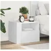 Image de Table de chevet murale blanc 45x30x35 cm 848311