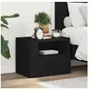 Image de Table de chevet murale noir 45x30x35 cm 848313