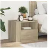 Image de Table de chevet murale chêne sonoma 45x30x35 cm 848315