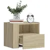 Image de Tables de chevet murales 2 pcs chêne sonoma 45x30x35 cm 848316